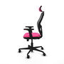 PIQUERAS Y CRESPO Silla de oficina Jorquera Rosa y Negro