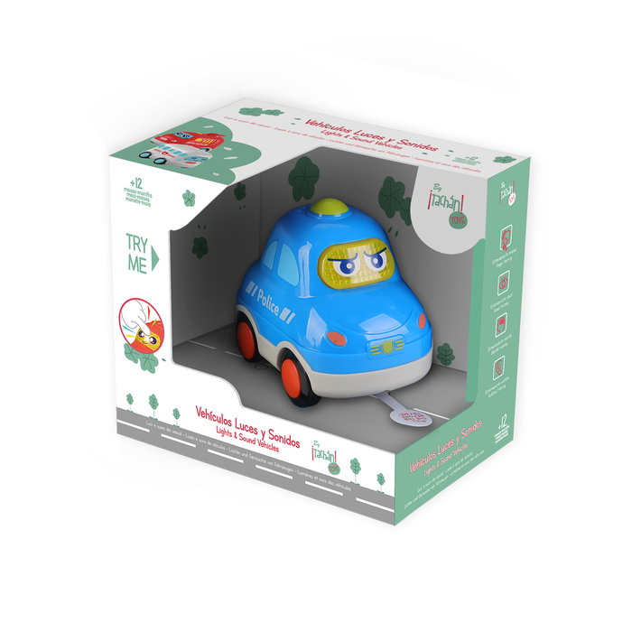 TACHAN Coche Policía Preescolar con Luces y Sonidos