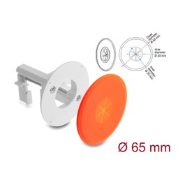 DeLOCK 91412 Pasacables de silicona redondo Ø 65 mm blanco/naranja