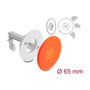 DeLOCK 91412 Pasacables de silicona redondo Ø 65 mm blanco/naranja