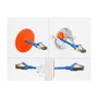 DeLOCK 91412 Pasacables de silicona redondo Ø 65 mm blanco/naranja