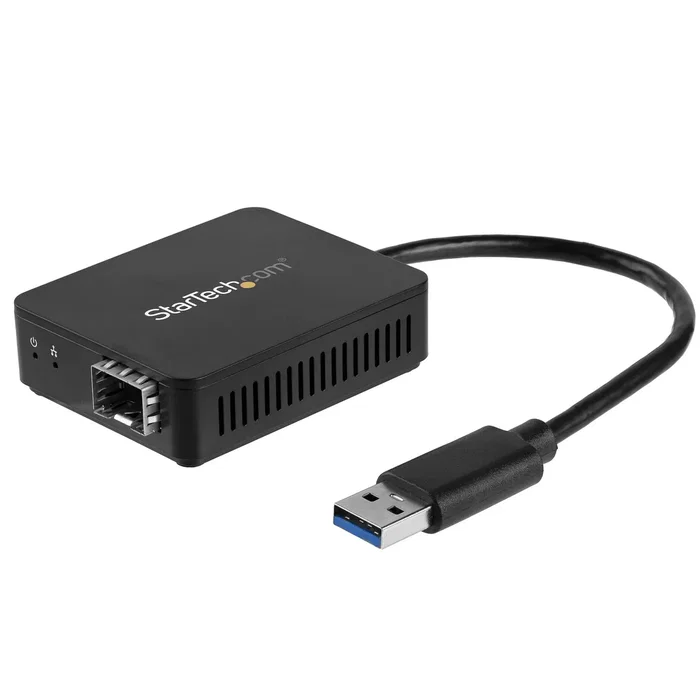 StarTech.com Adaptador USB 3.0 a Fibra Óptica Gigabit con Ranura SFP Abierta - US1GA30SFP - Conversor 1000Mbps para Portátil, Windows, Mac