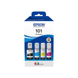 Epson C13T03V64A Original Multipack Negro Cian Magenta Amarillo para EcoTank L6290 L6276 L6270 L6260 L4156 L4150, 4 Cartuchos, 127 ml Negro 210 ml Color