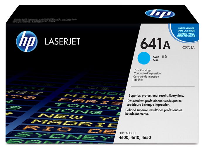 HP 641A Cartucho de Tóner Original Cian LaserJet para Impresoras Color HP 641A Cartucho de Tóner Original Cian LaserJet para Impresoras Color