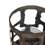 Portavelas Oro Envejecido Metal 18 X 18 X 65 cm