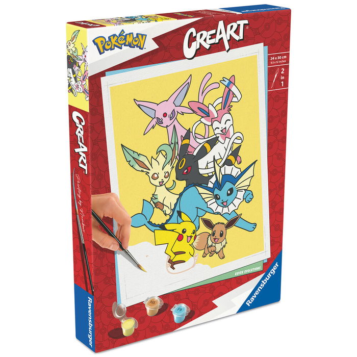 RAVENSBURGER Kit de Pintura CreArt Legendarios Pokemon Adulto 20x20cm