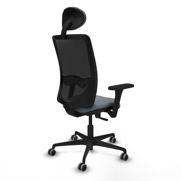 PIQUERAS Y CRESPO Silla de oficina Zulema con mecanismo Sincro, Gris y Negro
