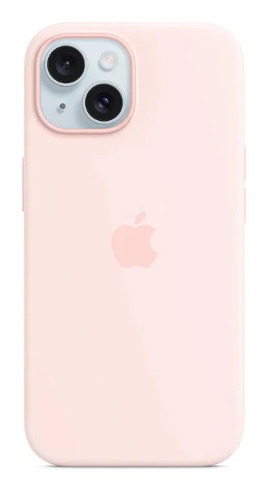 Apple Funda iPhone 15 Silicona con MagSafe - Rosa Claro Apple Funda iPhone 15 Silicona con MagSafe - Rosa Claro
