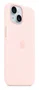 Apple MXPH3ZM/A Funda Silicona con MagSafe para iPhone 15 - Rosa Claro, Protección contra Caídas y Rayones