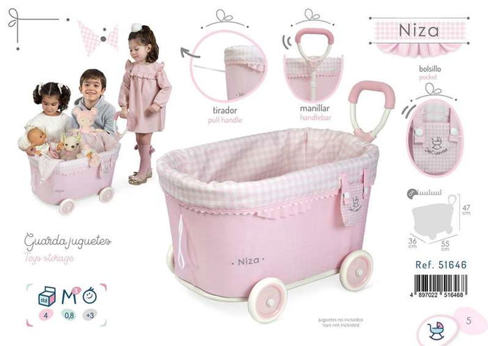 Decuevas Guarda juguetes 55x46x37 cm