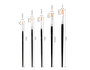 Innspiro Set de 5 pinceles de cerda planos mango corto nº 2, 4, 6, 8, 10