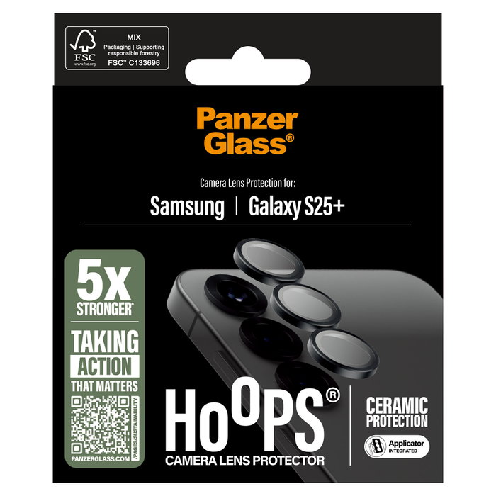 PanzerGlass Hoops Ceramic Lens Protector para Galaxy S25 Plus PanzerGlass Hoops Ceramic Lens Protector para Galaxy S25 Plus