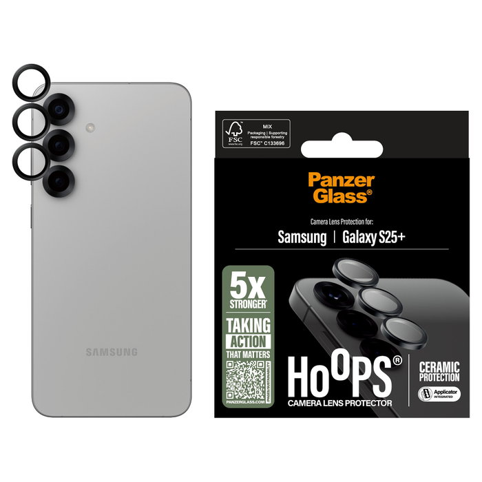 PanzerGlass Hoops Ceramic Lens Protector para Galaxy S25 Plus PanzerGlass Hoops Ceramic Lens Protector para Galaxy S25 Plus
