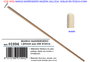 Universal Mango para cepillo de barrendero de madera sin rosca, ø2,8 x 120 cm