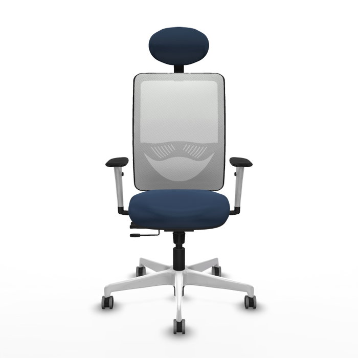 PIQUERAS Y CRESPO Silla de oficina Zulema Azul marino y Blanco PIQUERAS Y CRESPO Silla de oficina Zulema Azul marino y Blanco
