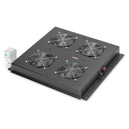 Digitus DN-19 FAN-4-B-N Unidad de refrigeración de techo con 4 ventiladores, Negro