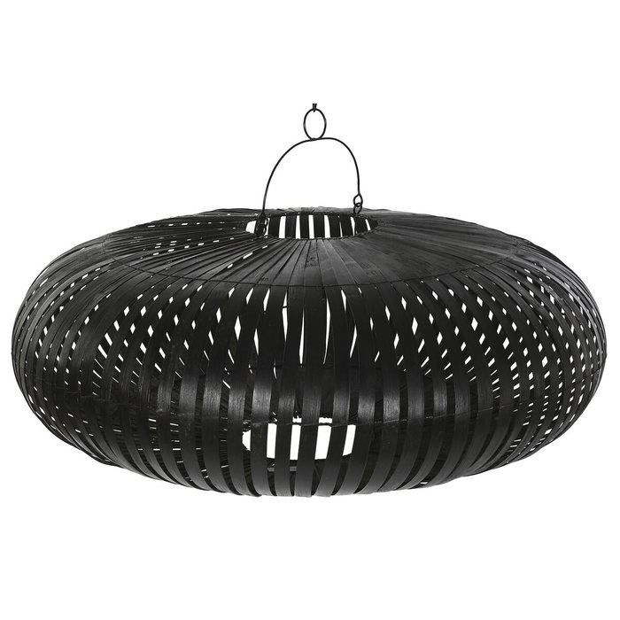 DKD Home Decor Pantalla de Bambú 80x80x30 con Techo Negro