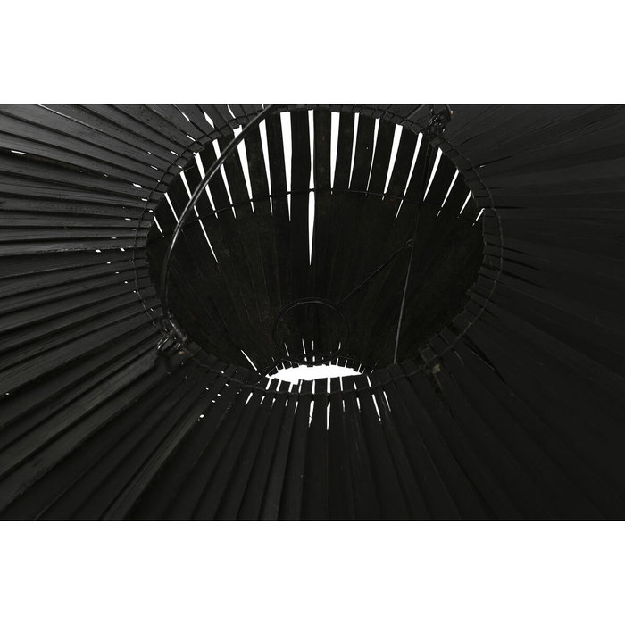 DKD Home Decor Pantalla de Bambú 80x80x30 con Techo Negro
