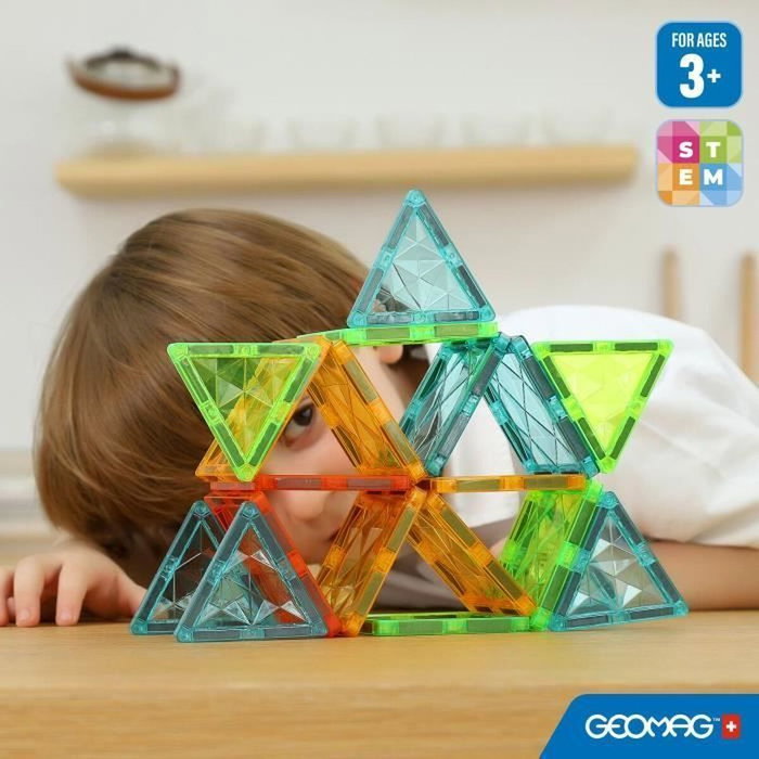 Geomag Fichas Gemas Vehículos con Efecto Cristal - 24 piezas