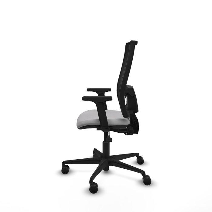 PIQUERAS Y CRESPO Silla de oficina Bormate Gris claro/Negro con mecanismo Asincro, lumbar 1D y brazos 2D
