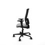 PIQUERAS Y CRESPO Silla de oficina Bormate Gris claro/Negro con mecanismo Asincro, lumbar 1D y brazos 2D