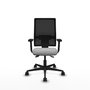 PIQUERAS Y CRESPO Silla de oficina Bormate Gris claro/Negro con mecanismo Asincro, lumbar 1D y brazos 2D