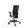 PIQUERAS Y CRESPO Silla de oficina Bormate Gris claro/Negro con mecanismo Asincro, lumbar 1D y brazos 2D