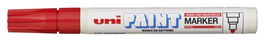 Uni-Ball Marcador Permanente Paint Marker PX-20 L, Punta Bala Media-Fina, Tinta Resistente, Rojo