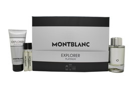 Mont Blanc Explorer Platinum Gift Set 100ml EDP + 100ml Shower Gel +2x 7.5ml EDP