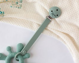 KioKids Sujetachupetes Pinza Silicona Sage +0 meses