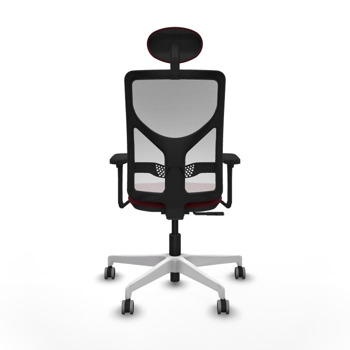 PIQUERAS Y CRESPO Silla de oficina Motilla Granate y Blanco PIQUERAS Y CRESPO Silla de oficina Motilla Granate y Blanco