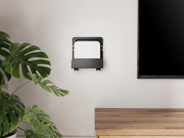 Equip 650896 Soporte Universal para Pared de TV, Dispositivos Multimedia, Routers, Mini PC, Media Player, Montaje Ajustable, 1 Kg Capacidad, Negro Equip 650896 Soporte Universal para Pared de TV, Dispositivos Multimedia, Routers, Mini PC, Media Player, Montaje Ajustable, 1 Kg Capacidad, Negro