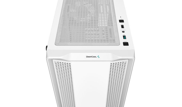 DeepCool CC360 WH ARGB Torre PC Mini ATX/ITX con Ventana de Cristal Templado, Blanco, Incluye 3 Ventiladores ARGB, Soporte para Gráficas Largas