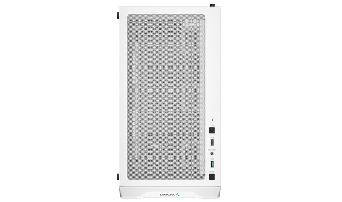 DeepCool CC360 WH ARGB Torre PC Mini ATX/ITX con Ventana de Cristal Templado, Blanco, Incluye 3 Ventiladores ARGB, Soporte para Gráficas Largas
