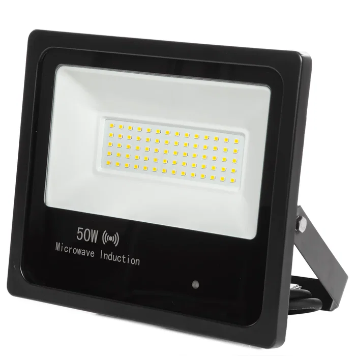Foco Proyector LED 50W 6000Lm IP65 con Detector de Movimiento Integrado, 40000H de Vida Útil, Color 6000K