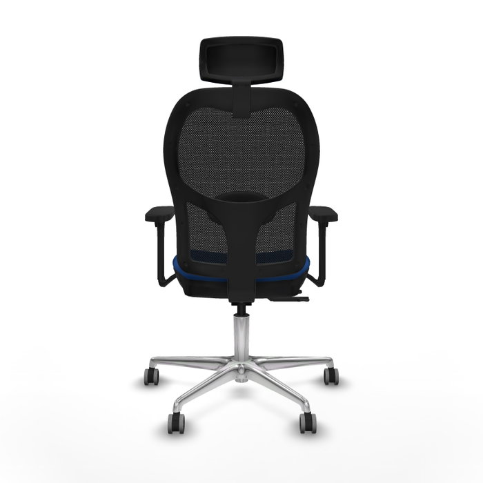 PIQUERAS Y CRESPO Silla de oficina Jorquera con mecanismo Sincro/Traslack, Azul y Negro