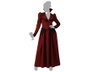 Disfraz de Vampiresa con Vestido Largo Victoriano, Encaje Negro, Morado, Talla M-L