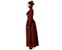 Disfraz de Vampiresa con Vestido Largo Victoriano, Encaje Negro, Morado, Talla M-L