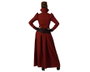 Disfraz de Vampiresa con Vestido Largo Victoriano, Encaje Negro, Morado, Talla M-L