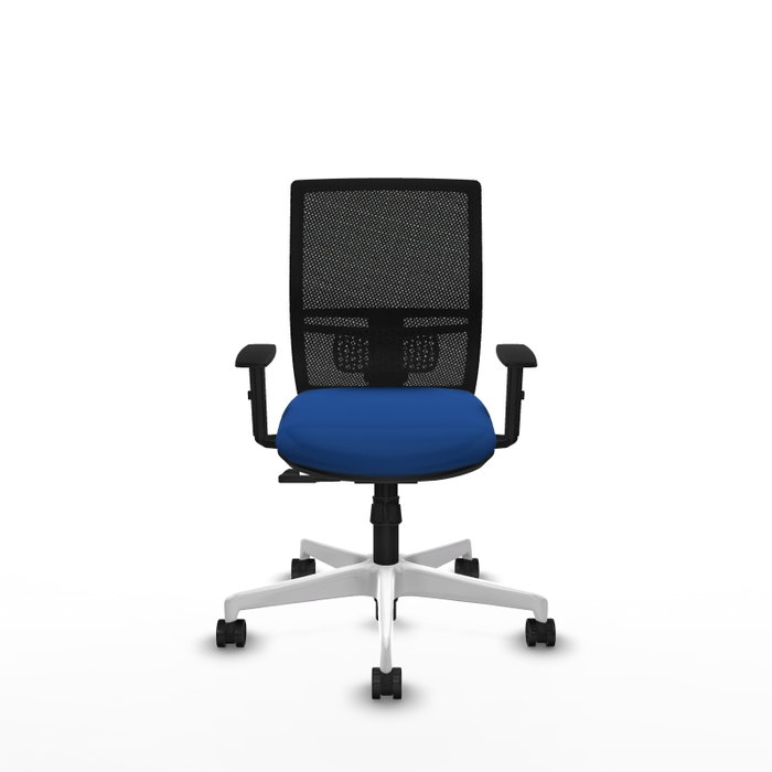 PIQUERAS Y CRESPO Silla de oficina Yunquera con mecanismo Sincro, Azul y Negro