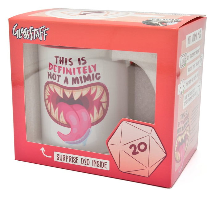 Glassstaff Regalo Taza & dados D20 Not a Mimic