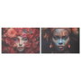 DKD Home Decor Cuadro Lienzo Fotoimpreso 120x80 cm, Surtido de 2 Unidades