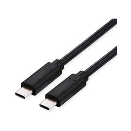 ROLINE Cable USB4 Gen 2x2 USB C a USB C de 2 m, 20 Gbit/s, Negro