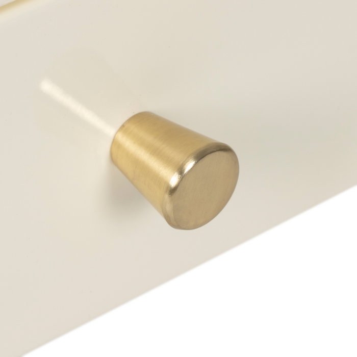 Mesita Crema Acero 43 X 41 X 50 cm