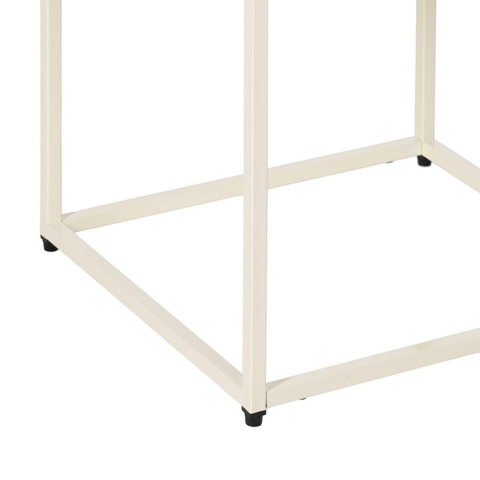 Mesita Crema Acero 43 X 41 X 50 cm