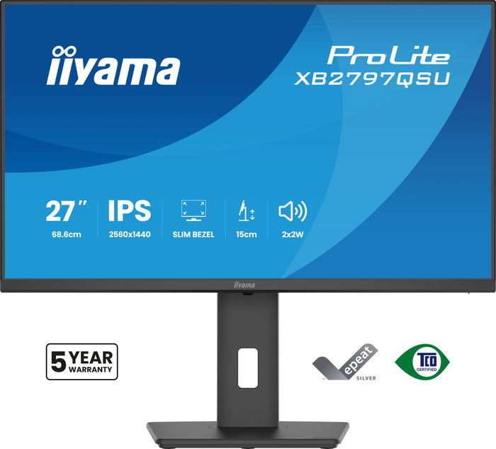 iiyama ProLite XB2797QSU-B1 Monitor 27 Pulgadas QHD IPS Negro