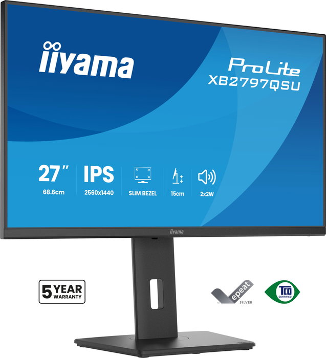 iiyama ProLite XB2797QSU-B1 Monitor 27 Pulgadas QHD IPS Negro
