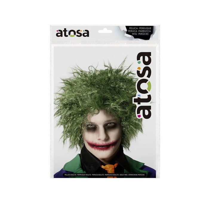 atosa Peluca de Payaso Verde con Rizos Voluminosos 130 gr