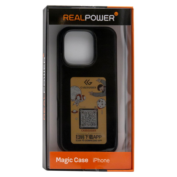 Realpower Magic Case para iPhone 16 Pro, Negro, Compatible con MagSafe