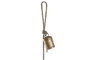 DKD Home Decor Campana de Hierro y Cuerda con 5 Campanas Doradas